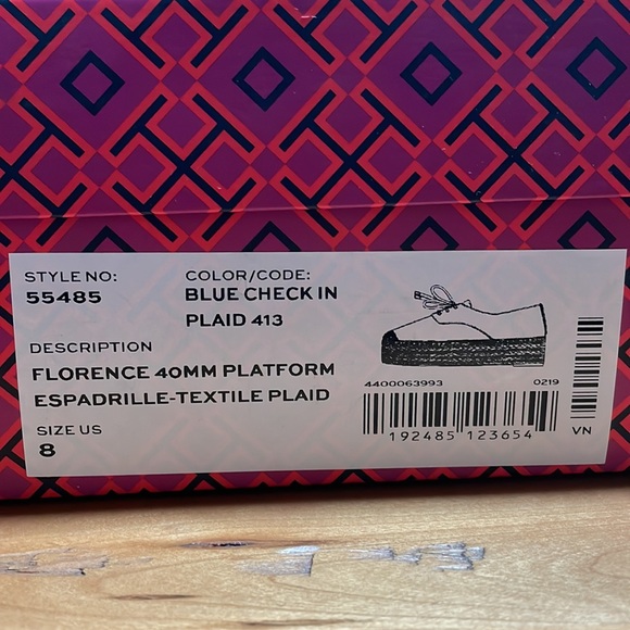 Tory Burch Florence Platform Espadrille/Textile Shoes, Size 8M - Picture 9 of 10
